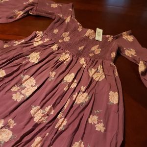 Torrid purple floral Skater dress